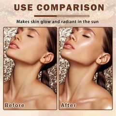 Body Shimmer Oil, SPF 45 Broad Spectrum, Sunscreen Shimmer Body Glow Oil with Co