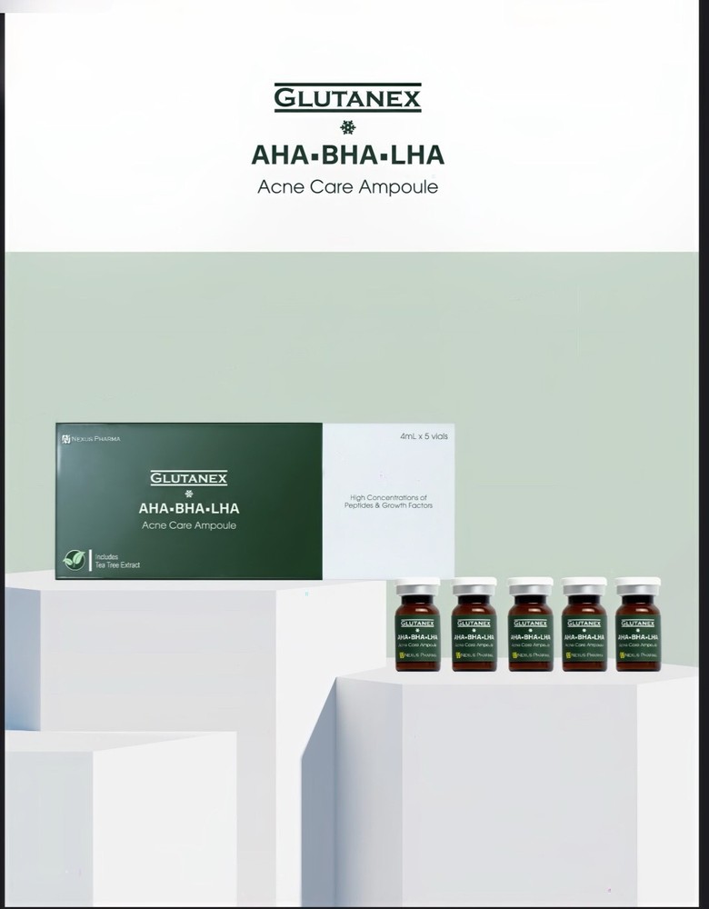 Glutanex AHA-BHA- LHA Acne Care Ampoule 4ml x 5vials/ box