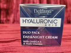 New NIB Delfanti Milano Hyaluronic Acid Omega 6 Day + Night Cream DUO PACK Italy
