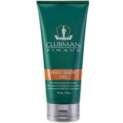 Clubman Pinaud Head Shave Gel for Men – Clear 6 Fl Oz (Pack of 1), B0196I9OL2
