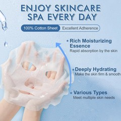 KONEUK 14 Pack Sheet Face Masks Skincare, Hydrating 1 Count (Pack of 14)