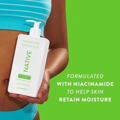 Native Cucumber And Mint Moisturizing Lotion Dermatologist Tested. 16.5oz 2 Pack