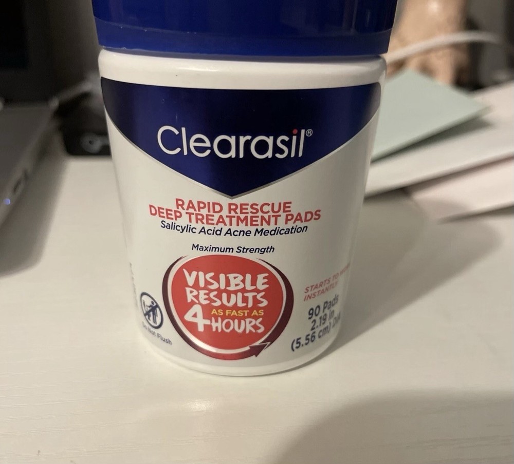 Clearasil Rapid Rescue Deep Treatment Acne Pads, Fast working 90 Pads