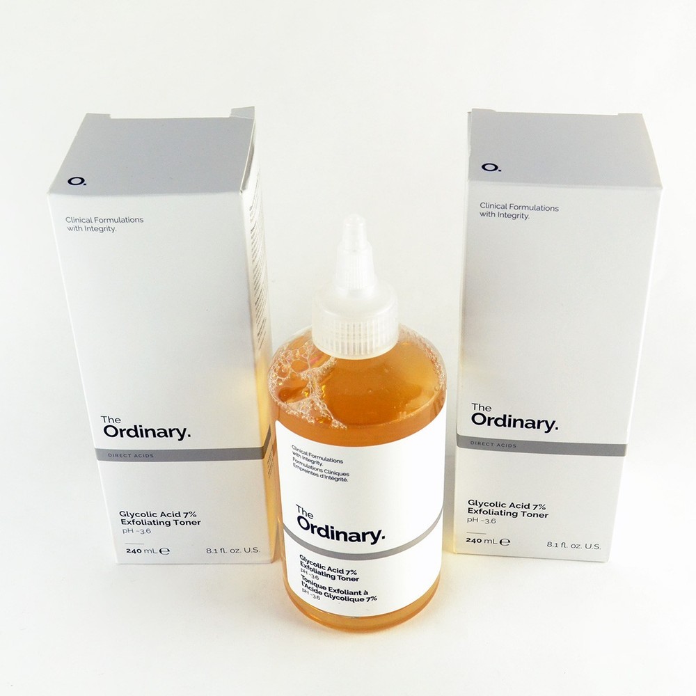 2 The Ordinary Glycolic Acid 7 % Exfoliating Toner – Set Of 2 x 240mL / 8.1 Oz.