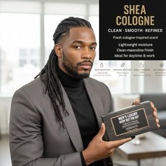 Men&rsquo;s Body Butter Set of 2 – Shea & Cocoa Moisturizer, Hydrating Skin Care
