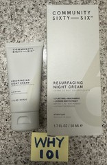 Community Sixty Six Resurfacing Night Cream Retinol 1.7oz/50mL FULL SZ SEAL BOX
