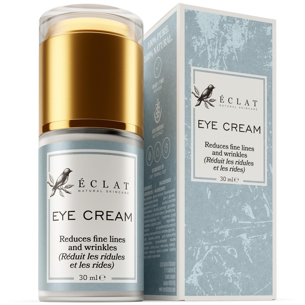 Eclat 1 Fl Oz (Pack of 1), Brightening Eye Cream with Natural Age Erasers