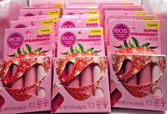 eos Super Strawberry Lip Balm Variety 4 Pack – LOT OF 24