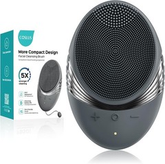 Coslus Facial Cleansing Brush Face Scrubber Portable Silicone Waterproof – Grey