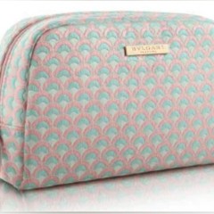 Beauty Bio Micro needling set in Bvlgari Perfume Pink and White cosmetic bag
