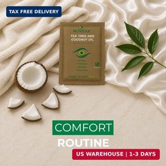 NOVEHA 180PCs Tea Tree & Coconut Oil Eyelid & Lash Wipes | For Demodex, Blephari