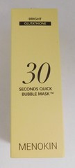 MENOKIN 30 Seconds Quick Bubble Mask Bright Glutathione 3.21oz SEALED exp10/2028