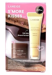 Laneige S&rsquo;more Kisses Set Vanilla Lip Glowy Balm and Chocolate Lip Sleeping Mask