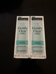 Neutrogena Evenly Clear Acne Gel Moisturizer 1.7 oz Exp.12/27 Lot of 2