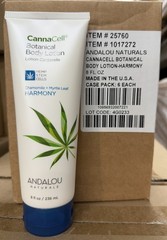 Case Lot Of 6 Tubes Andalou Naturals CannaCell Body Lotion 8 Oz – Harmony