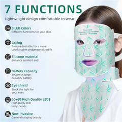 LED 8 Colors Face Mask Red Light Infrared Therapy Anti Aging