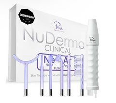 NuDerma Clinical Skin Therapy Wand w/ 6 Fusion Applicators Brand New