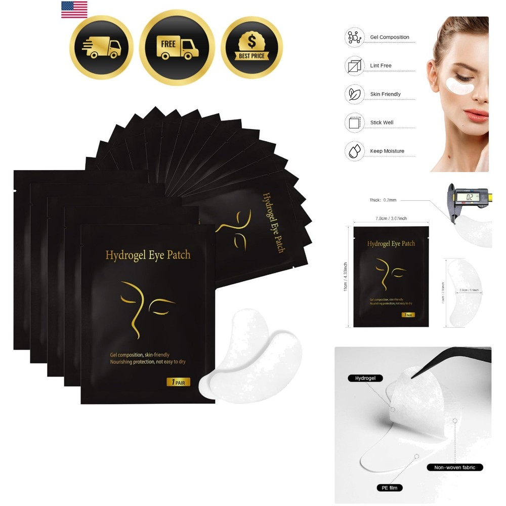 120 Pairs Hydrogel Under Eye Patches, Gel Eye Pads Lash Extensions, Lint Free…