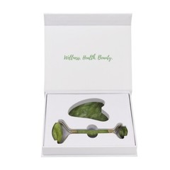 Jade Stone Face Roller and Gua Sha Set Facial Treatment Skin Care Regimen Tool