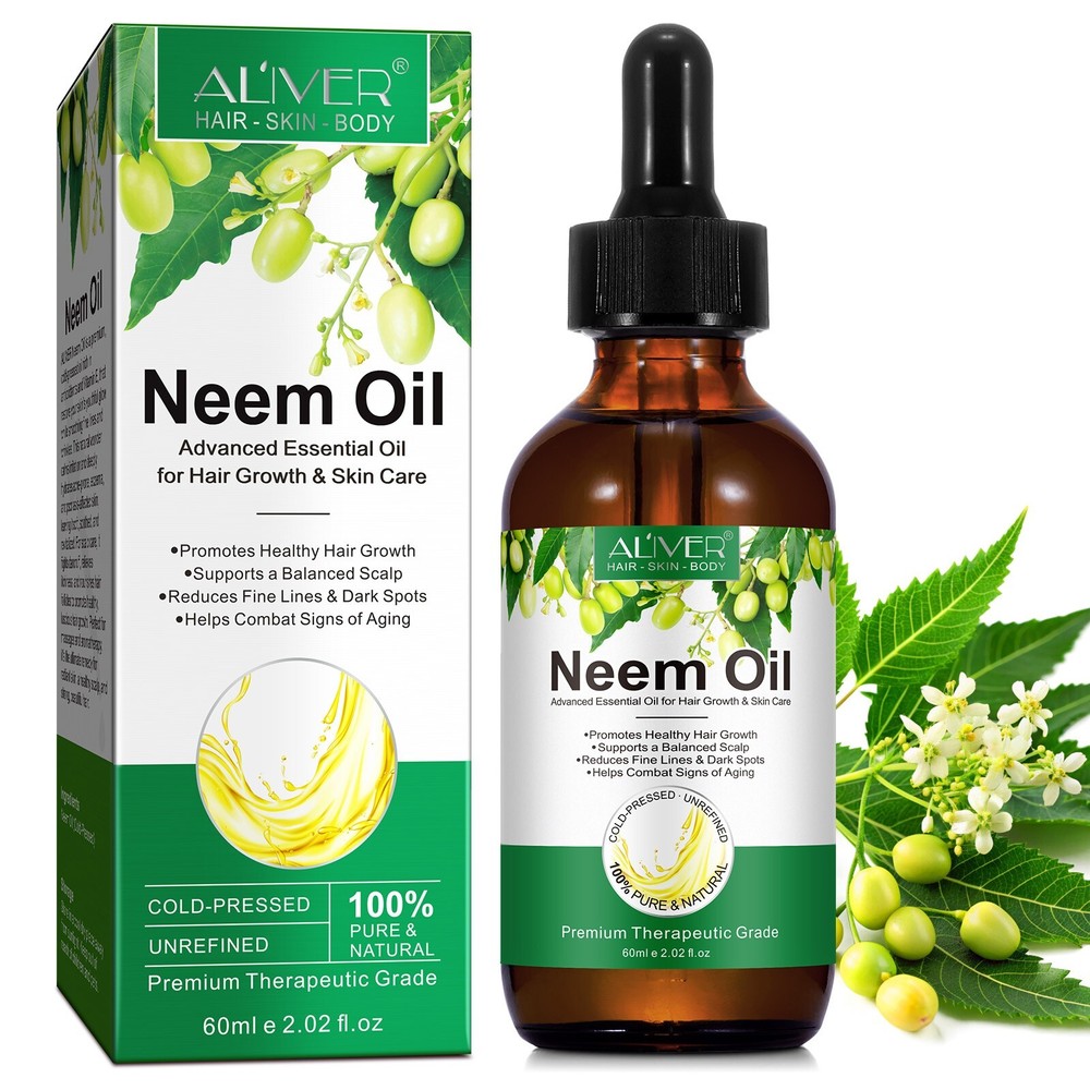 Neem Oil, Anti Aging Oil, reduces fine lines, nourishes skin, Healthy Hair Scalp