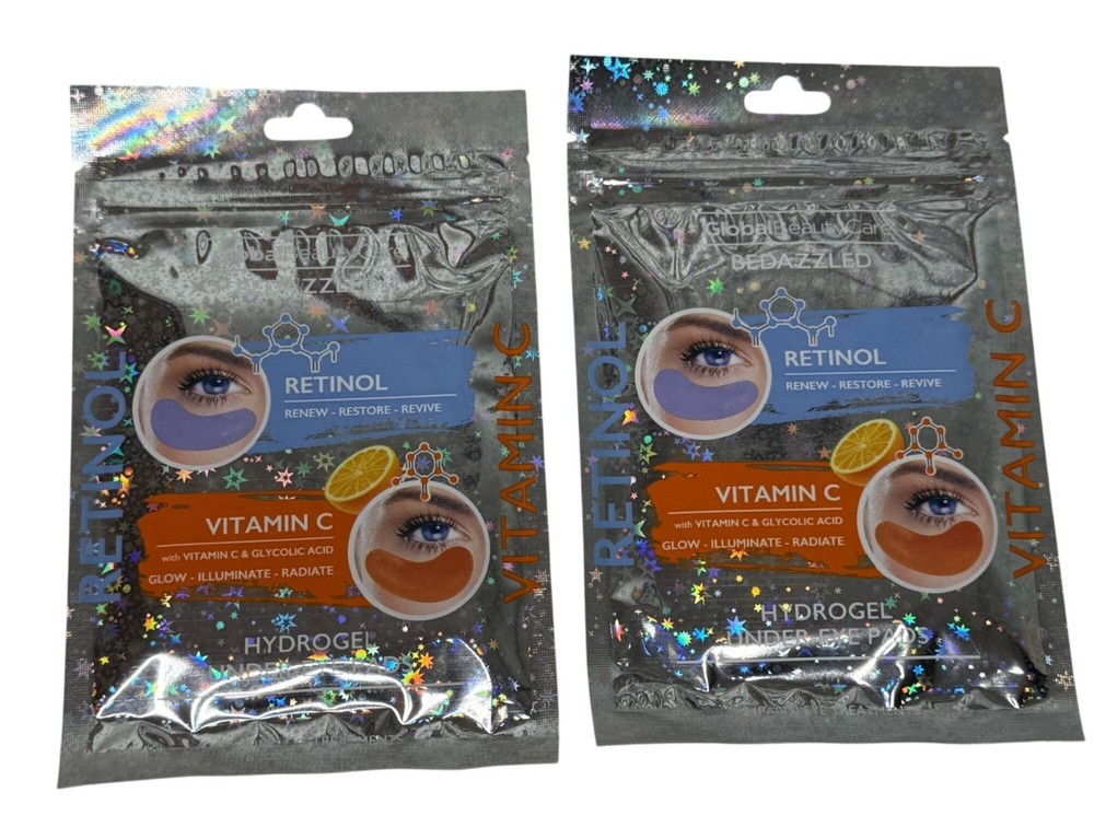 Global Beauty Care Retinol Vitamin C Under Eye Pads 2 Pack Hydrogel