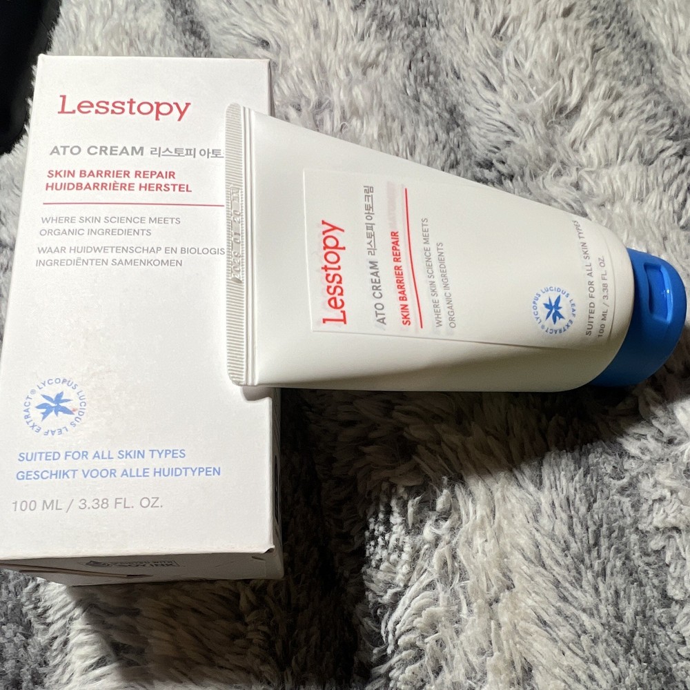 New”Lesstopy ATO Cream Skin Barrier Repair Organic Moisturizer 100 mL 3.38 oz