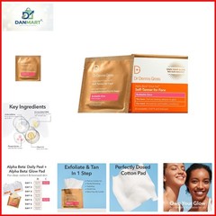 Dr. Dennis Gross Glow Pad Self-Tanner for Face – Exfoliating & Anti-Aging Tow…