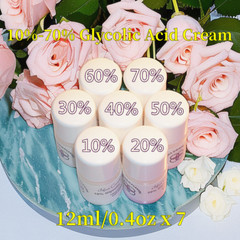 10-20-30-40-50-60-70%Glycolic Acid Cream0.4ozX7/2.8ozFor Acne/Scar/Clogged Pores