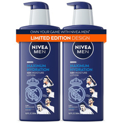 NIVEA MEN Real Madrid Maximum Hydration Body Lotion 16.9 Fl Oz Pack of 2