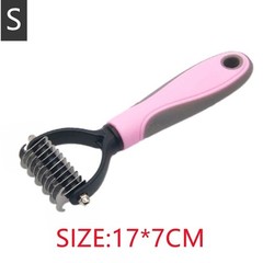 Professional Pet Grooming Tool 2 Sided Undercoat Dog Cat Shedding Comb Brush Pet