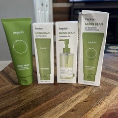 beplain Mung Bean Trio – 1 Cleansing Oil & 2 Cleansing Foam & 1 Peeling Gel