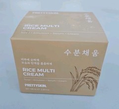 Prettyskin Rice Multi Cream 100ml 3.8oz Toner Emulsion Serum Cream Exp 09/2028