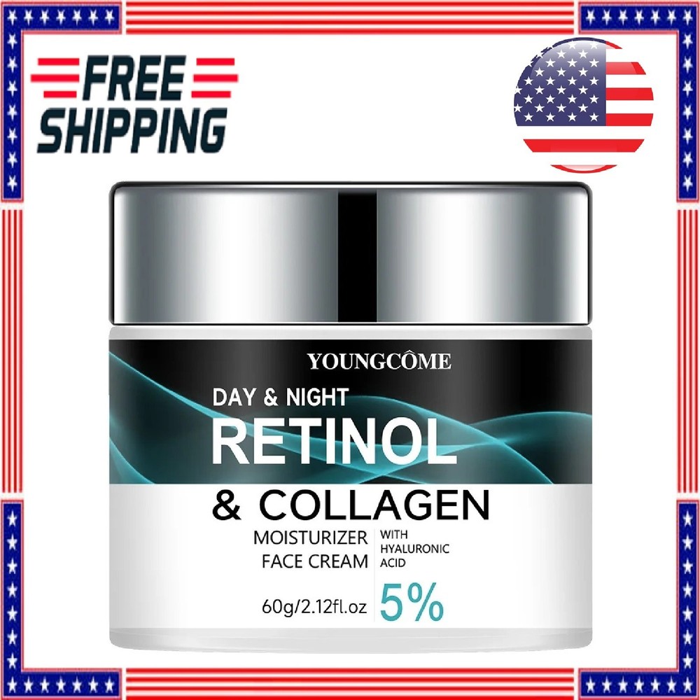 Day And Night Retinol & Collagen Moisturizer Face Cream W Hyaluronic Acid 2.0oz