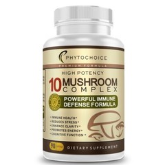 Defense10 Mushroom Complex Supplements Immune Support Lions Mane Reishi Maitake