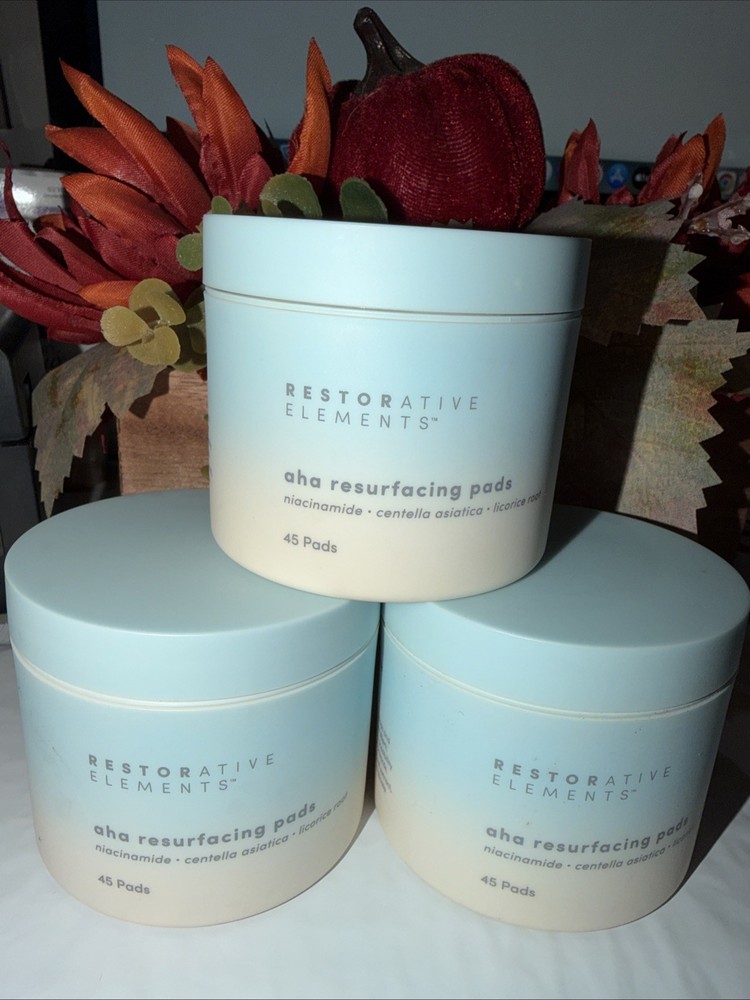 Restorative Elements AHA Resurfacing Pads 45 Count Sealed Container – New
