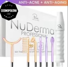 Pure Daily Care NuDerma Professional Neon Argon High Frequency Skin Therapy Wand