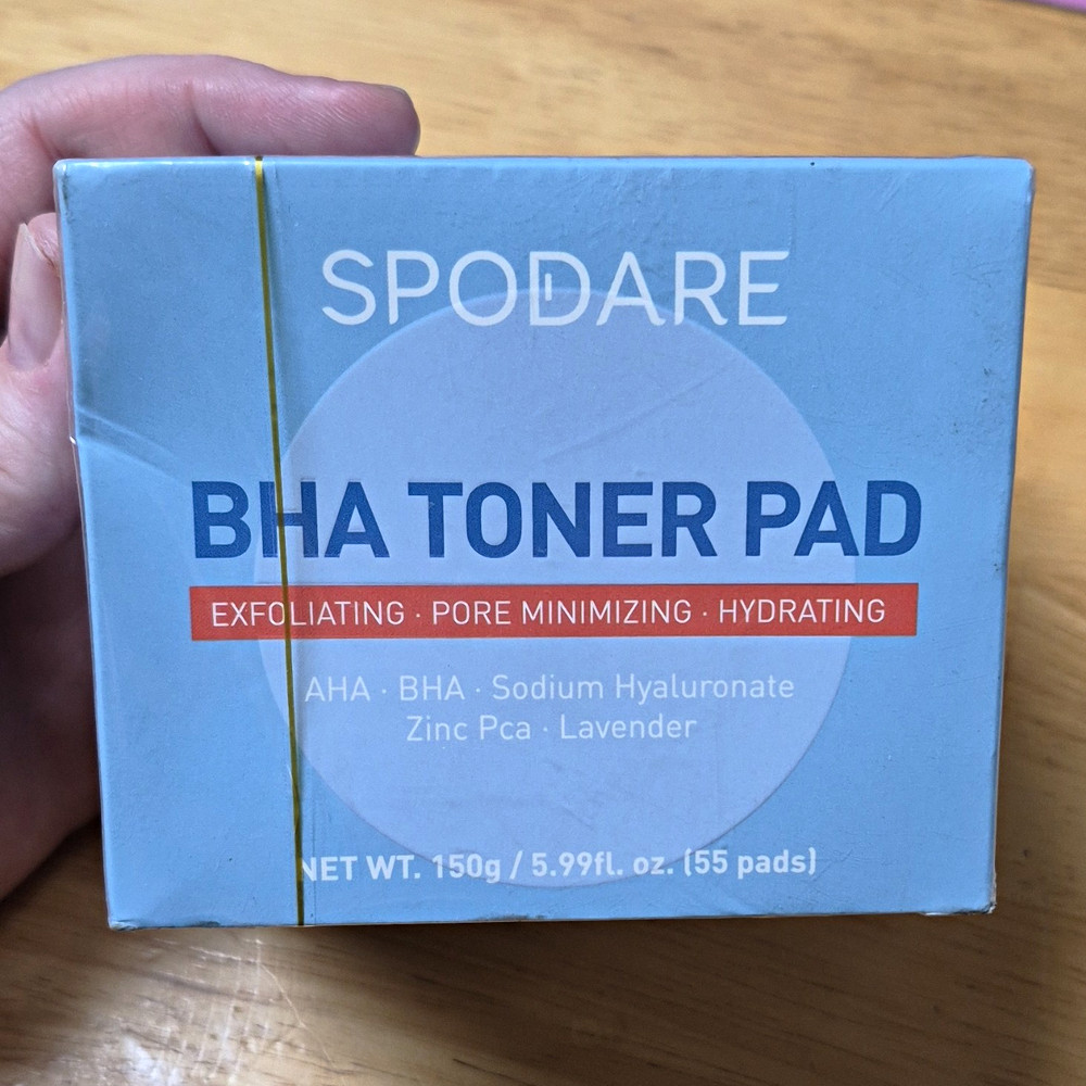 SPODARE BHA Toner Pads Exfoliating Pore Minimizing Hydrating 155ct 5.99oz