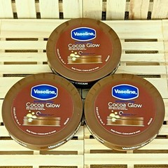 Vaseline Intensive Care Cocoa Glow Body Cream with Pure Cocoa Butter, Lot of 3
