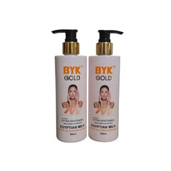 2pcs Byk Gold Carrot Papaya Extract Egyptian Milk Face Body Milk X2 300ml Each