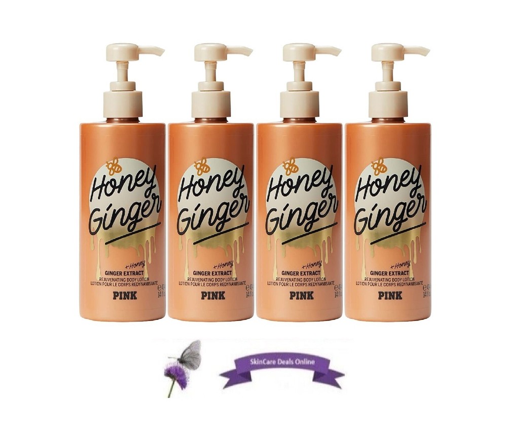 Victoria&rsquo;s Secret PINK Honey Giger Lotion Body Lotion 14 Fl Oz – Lot of 4