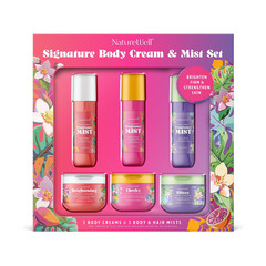 NatureWell Signature Body Cream & Mist 6pc Gift Set Brightening Cheeky Blissy