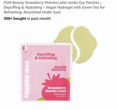 ESW Beauty Strawberry Matcha Latte Under Eye Patches – Depuffing & Hydrating –