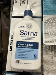 Sarna CALM + COOL Anti Itch Lotion 7.5oz Steroid Free Relief vegan NEW