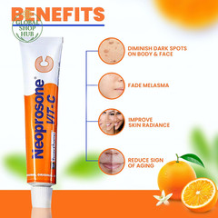 , Vitamin C Gel – 1 Fl Oz / 30 Ml – Brightening Gel Cream for Neck, Face, Body,