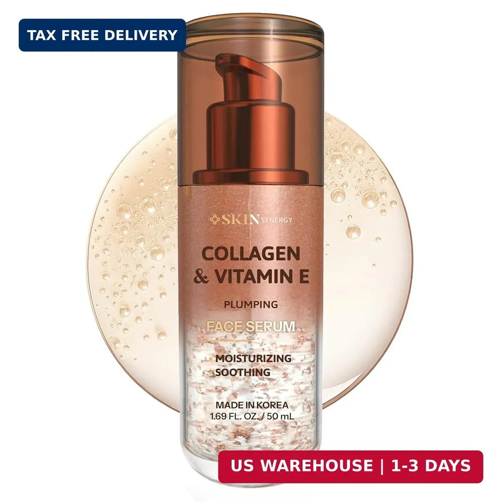 Collagen & Vitamin E Face Serum – Hydrating, Firming & Nourishing Formula – Derm