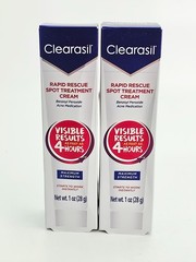 Clearasil Acne Spot Treatment Cream Rapid Rescue Maximum Strength bb7/26 Lot of2