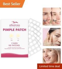Invisible Hydrocolloid Acne Patches – 180 Count, HSA FSA Eligible, Dual Sizes