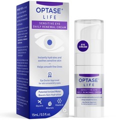 Optase LIFE Sensitive Eye Daily Renewal Cream – 0.5 Fl Oz (Pack of 1), White