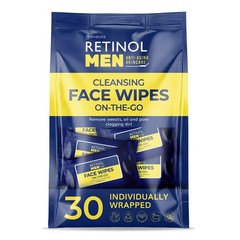 LIVAURA Retinol Face Wipes for Men, Individually Wrapped 30 Count (Pack of 1)