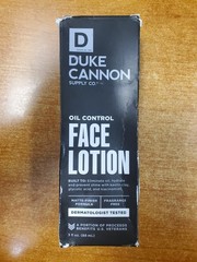 Duke Cannon Oil-Control Face Lotion Frag. Free Matte Finish 3 oz. (2712) E12D
